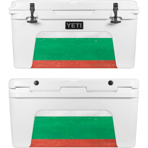 Bulgarian Flag Distressed YETI Tundra 65 Hard Cooler Skin